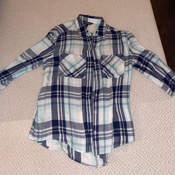 Blue plaid shirt - Picture 3 of 3